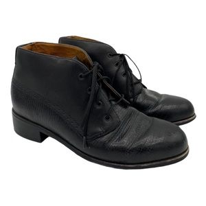 Ariat Black Leather Oxford Ankle Boots 6.5